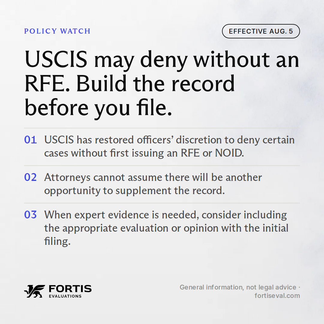 Don't Wait for an RFE: Building a Stronger Evidentiary Record From the Start